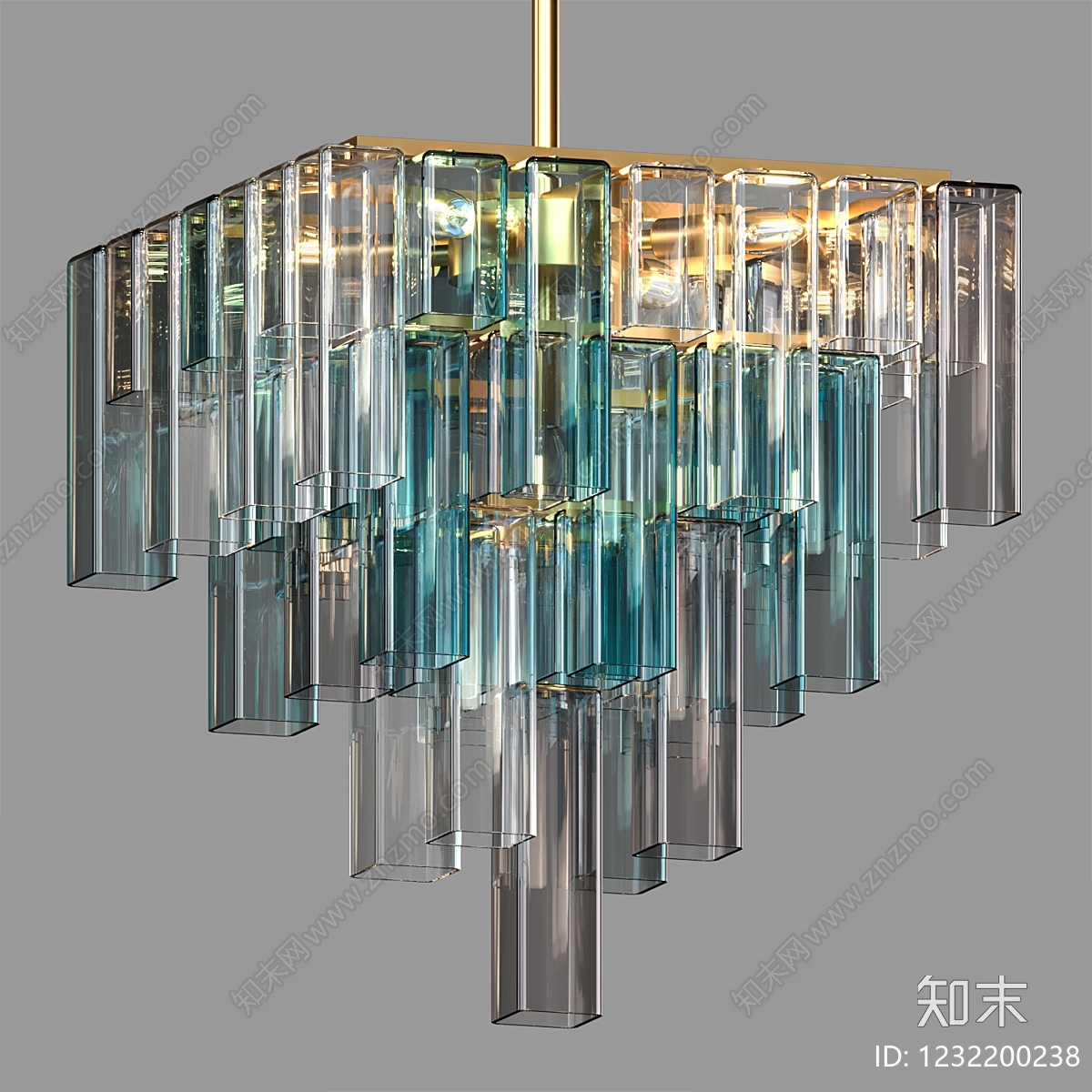 轻奢艺术吊灯3D模型下载【ID:1232200238】