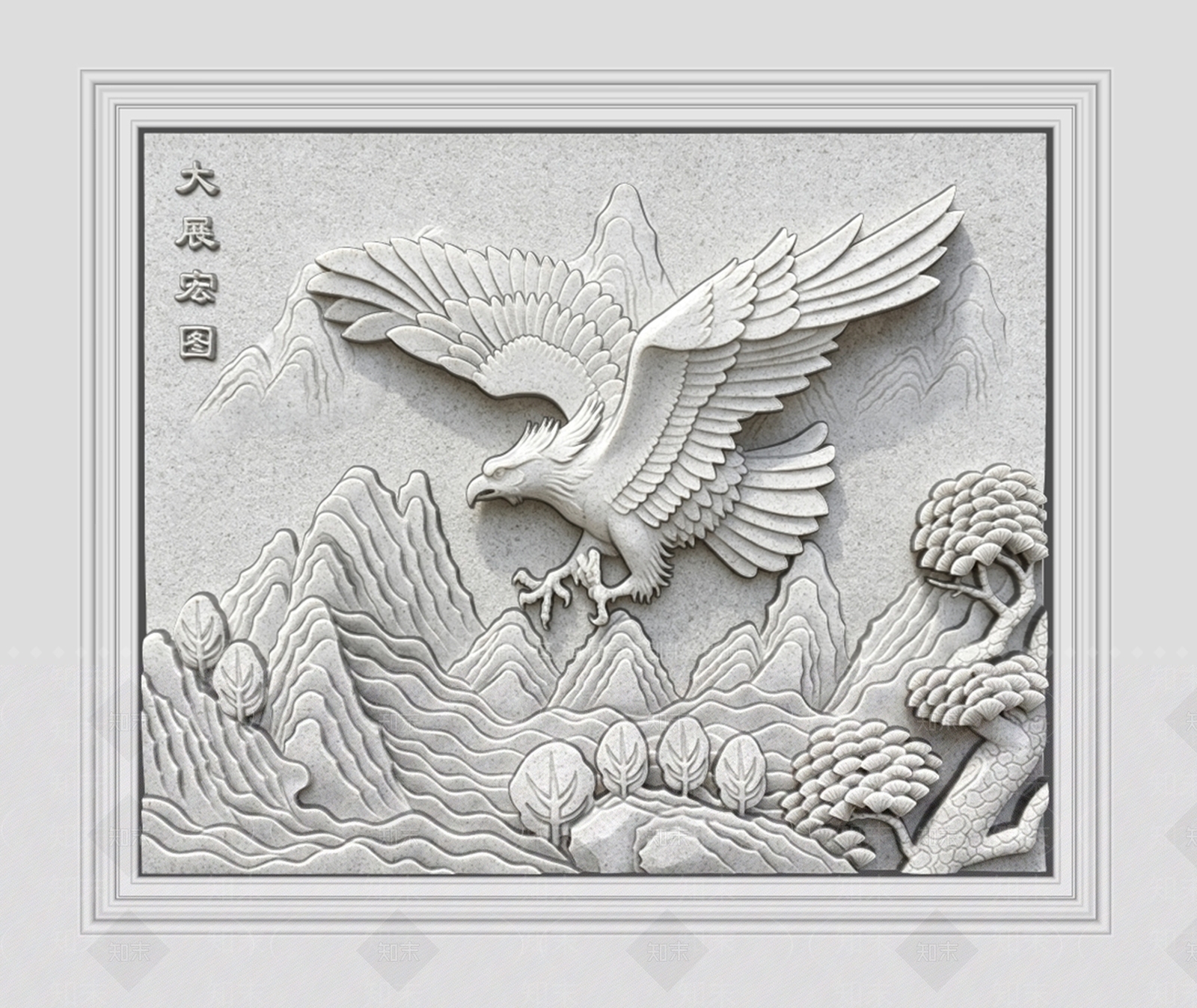 中式浮雕SU模型下载【ID:1232201646】