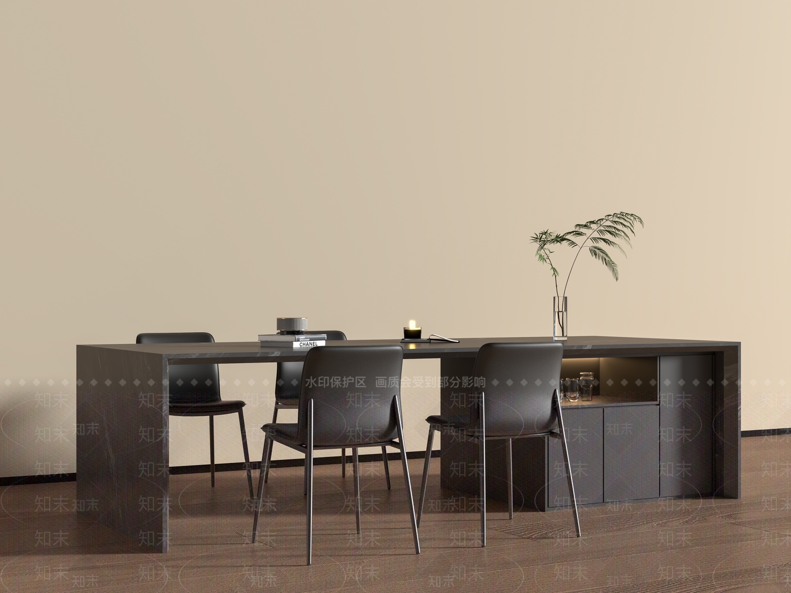 意式极简岛台3D模型下载【ID:1232201929】