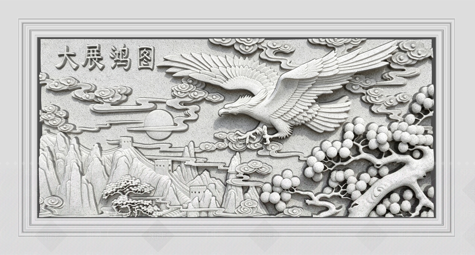 中式浮雕SU模型下载【ID:1232202382】