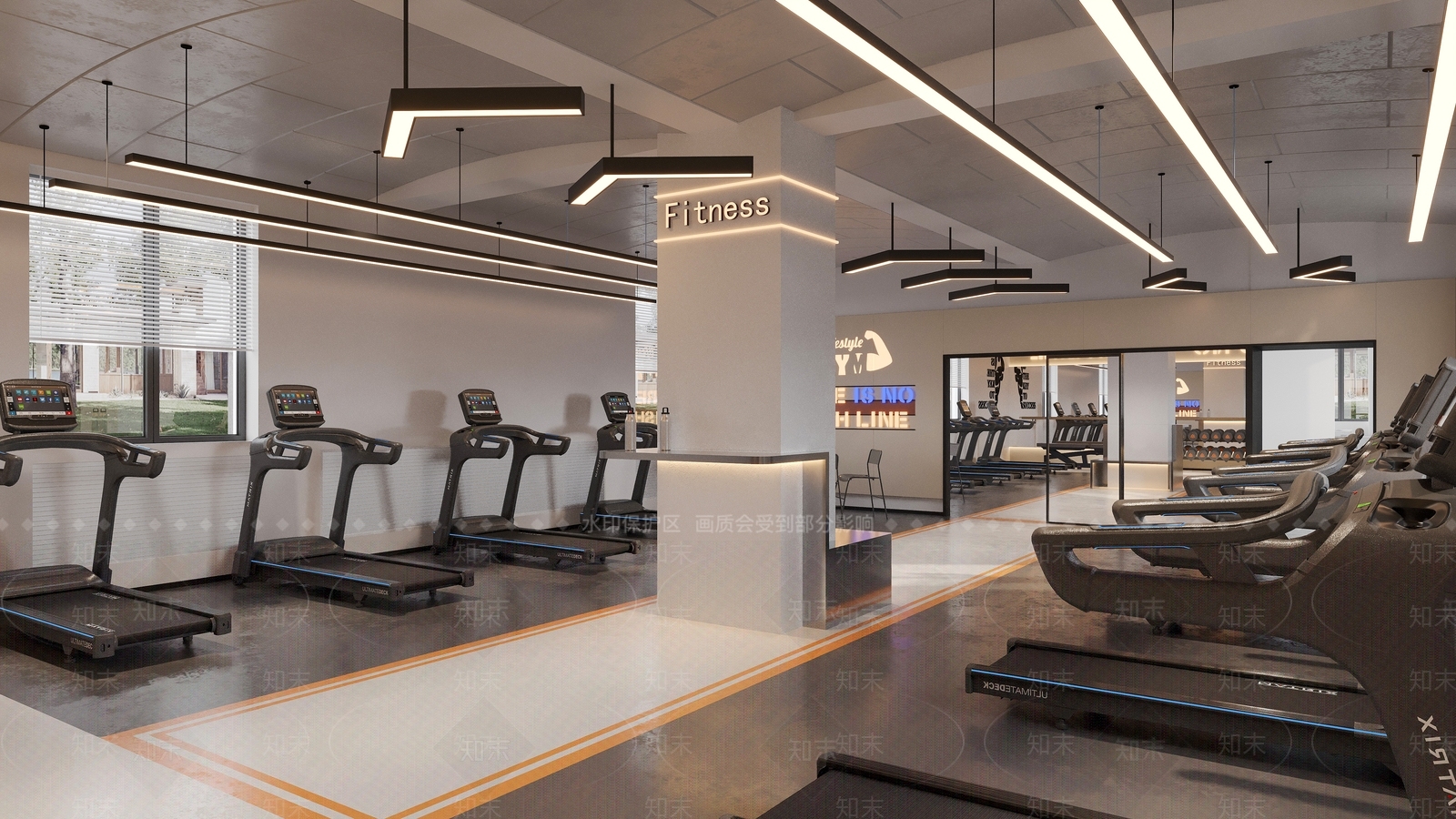现代简约健身房3D模型下载【ID:1232202472】