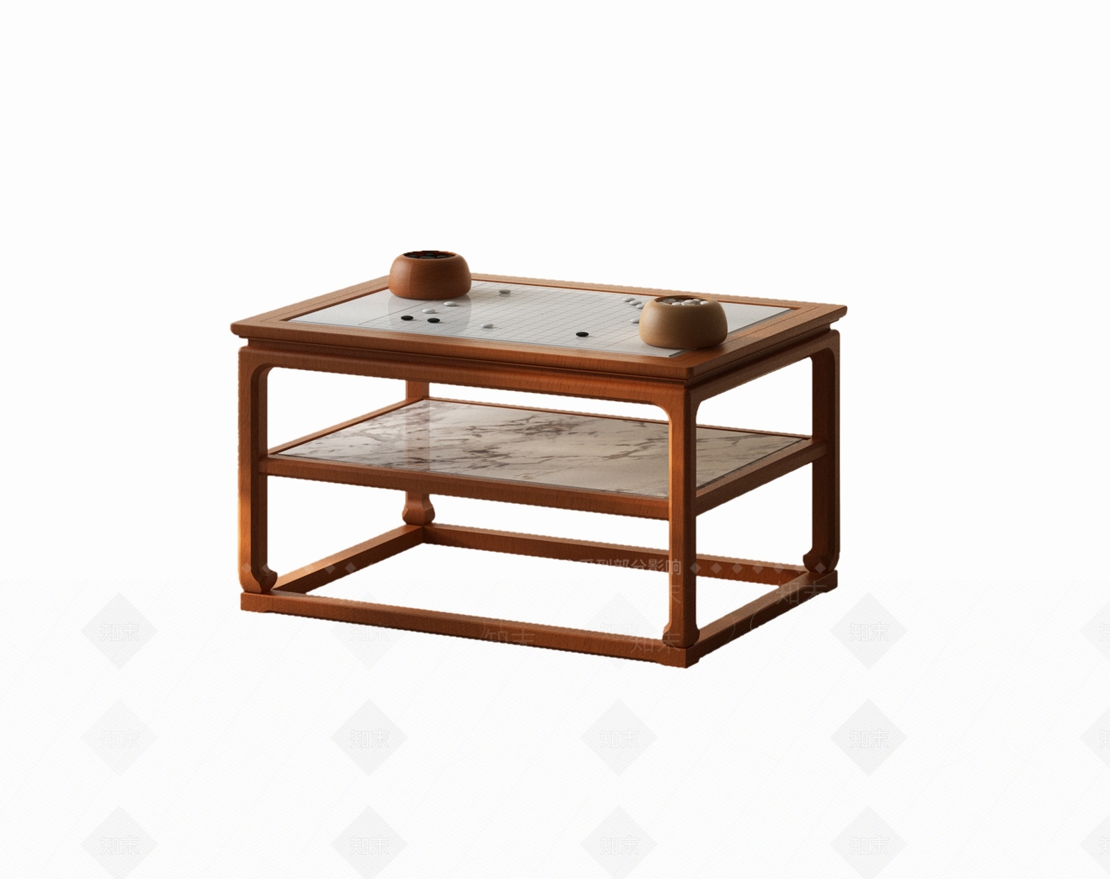 新中式茶几3D模型下载【ID:1232203236】