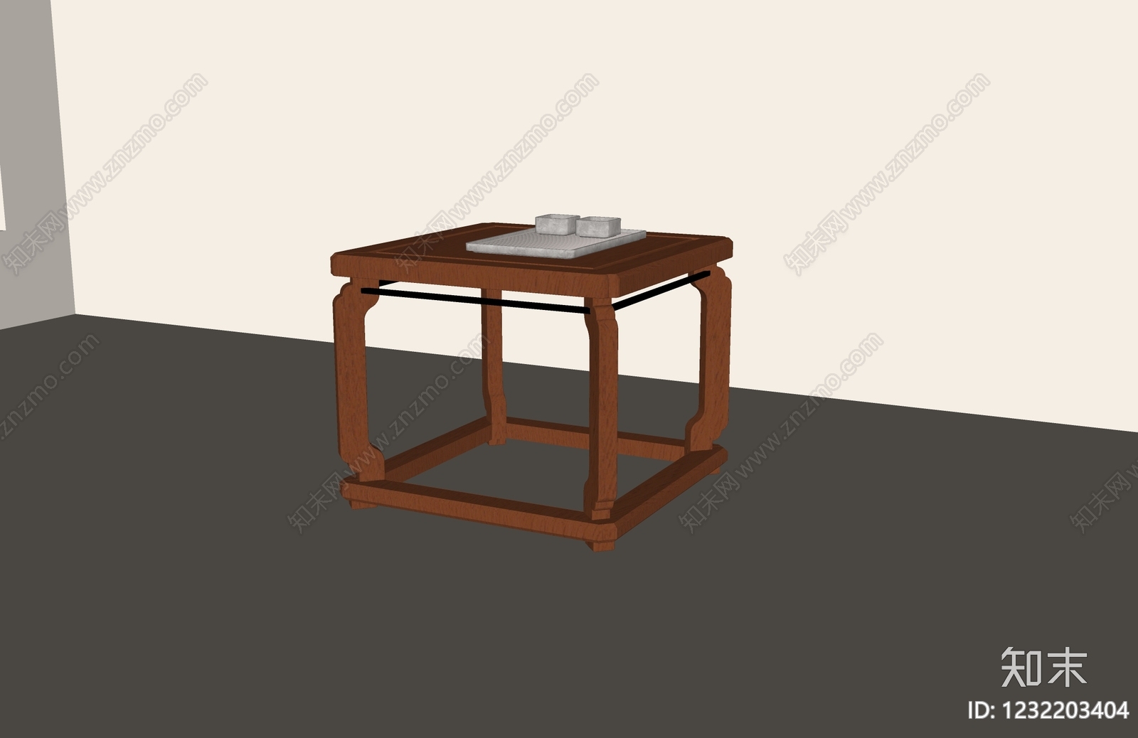 新中式边几SU模型下载【ID:1232203404】