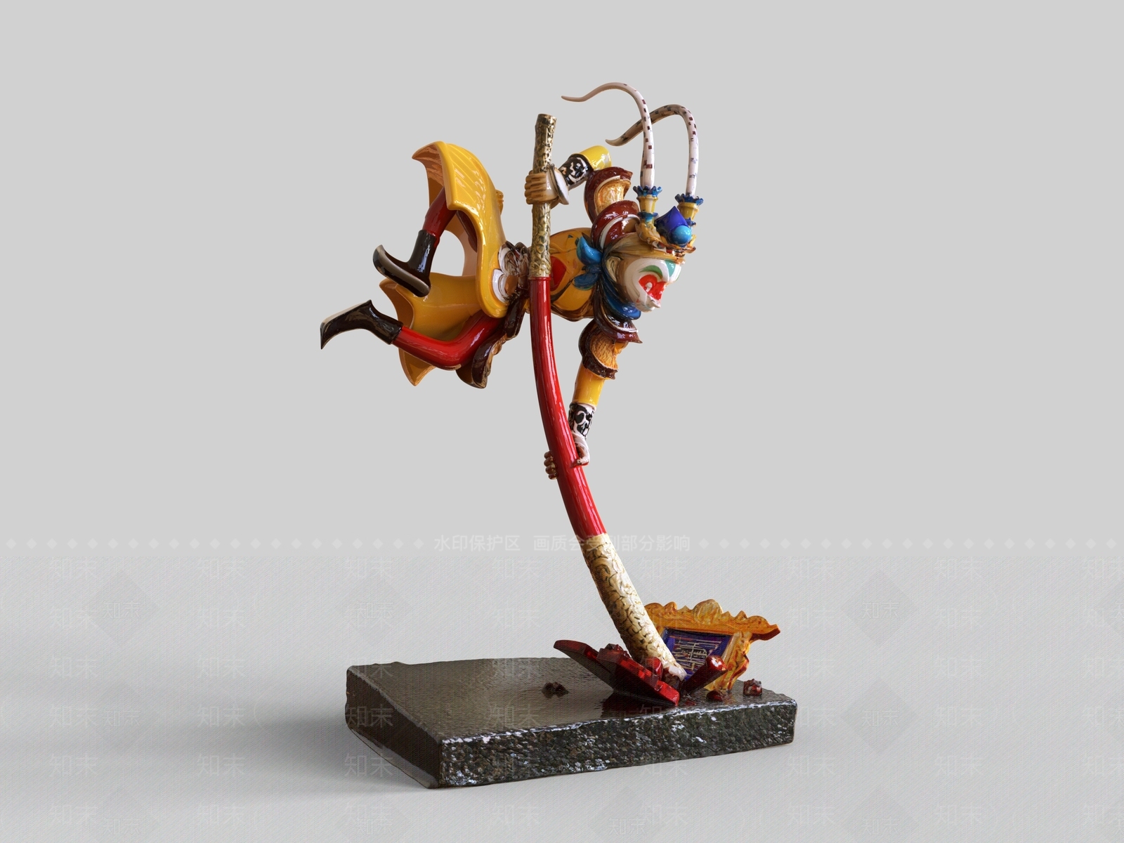 中式雕塑摆件3D模型下载【ID:1232205364】