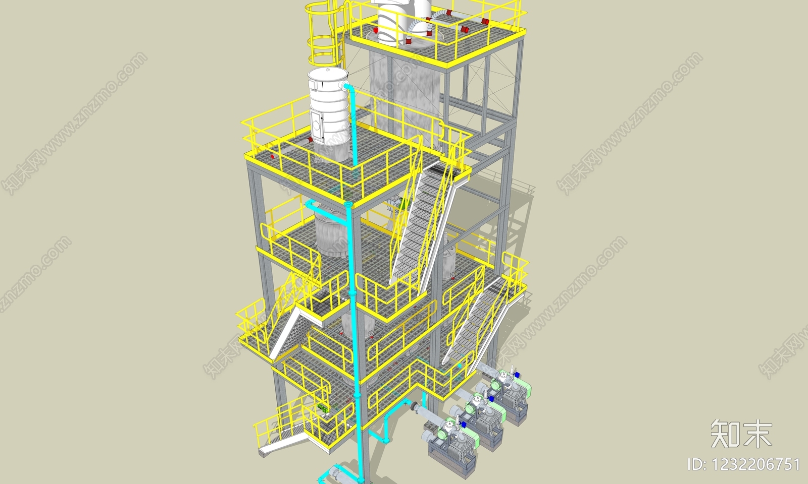 工业风其他工业建筑SU模型下载【ID:1232206751】