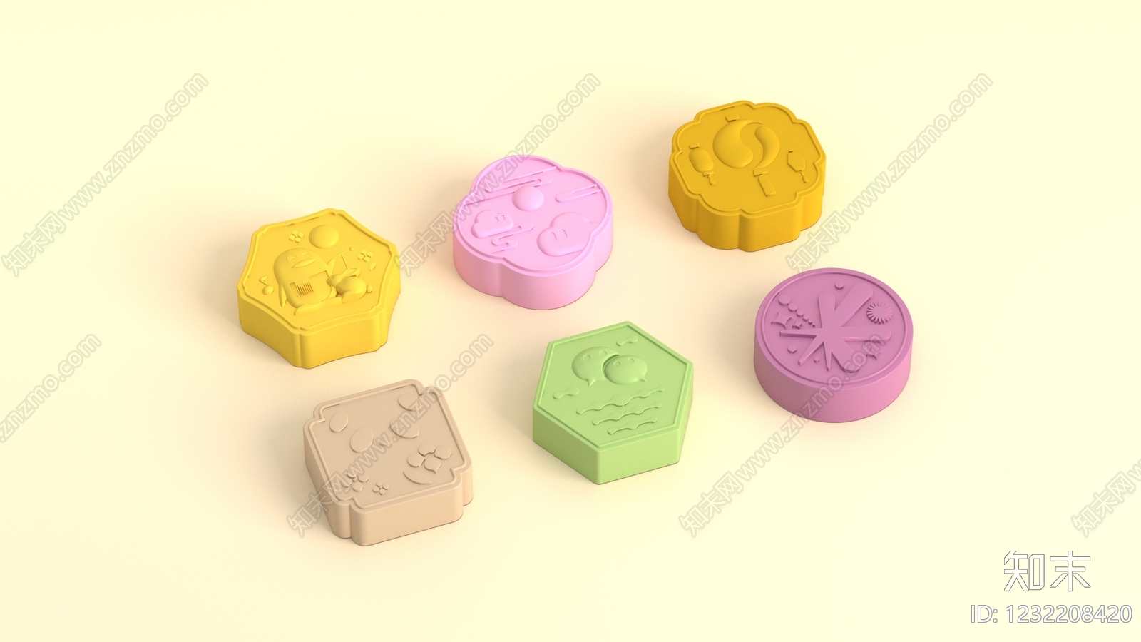 极简酒水食物3D模型下载【ID:1232208420】