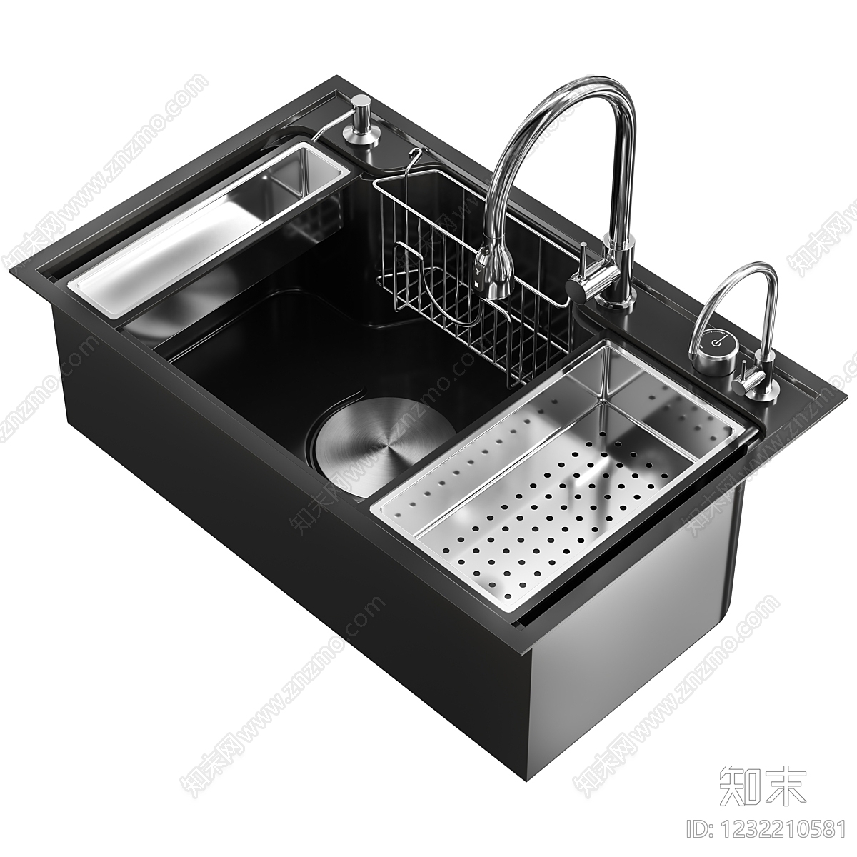 现代简约水槽3D模型下载【ID:1232210581】