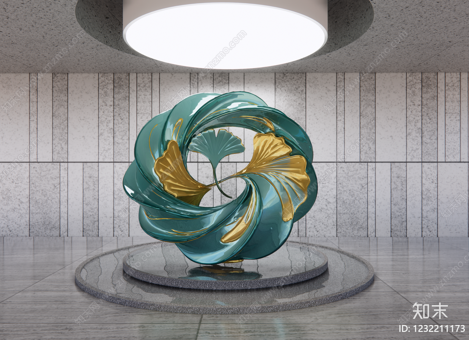 轻奢雕塑SU模型下载【ID:1232211173】