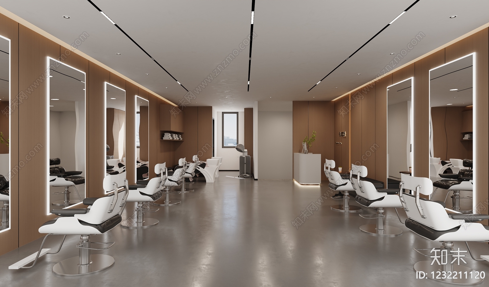 现代简约美发店3D模型下载【ID:1232211120】