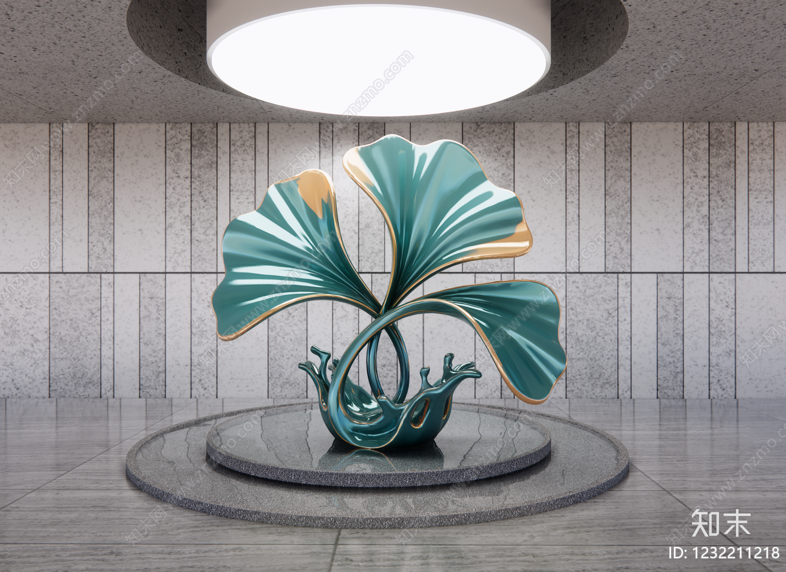 轻奢雕塑摆件SU模型下载【ID:1232211218】