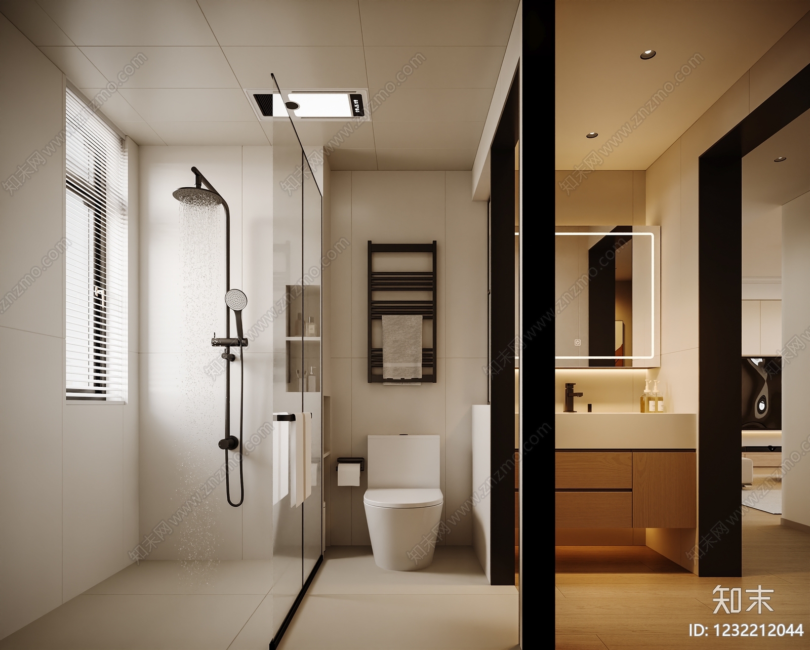 现代简约卫生间3D模型下载【ID:1232212044】