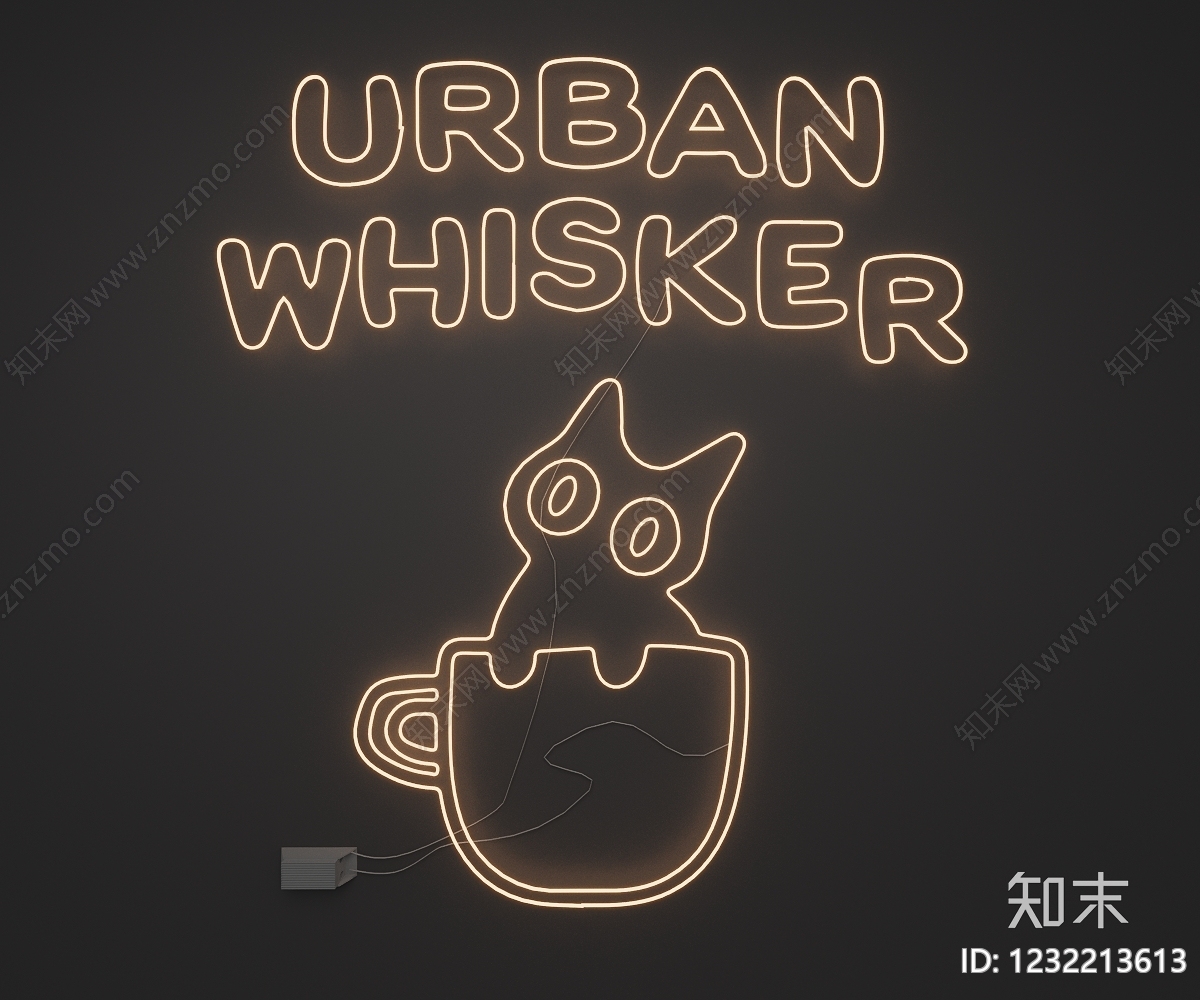 工业风霓虹灯SU模型下载【ID:1232213613】