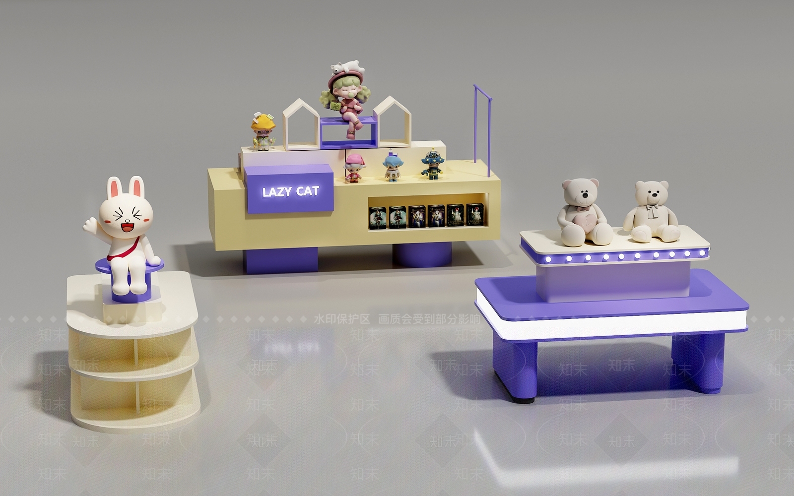 现代玩具礼品店3D模型下载【ID:1232213875】