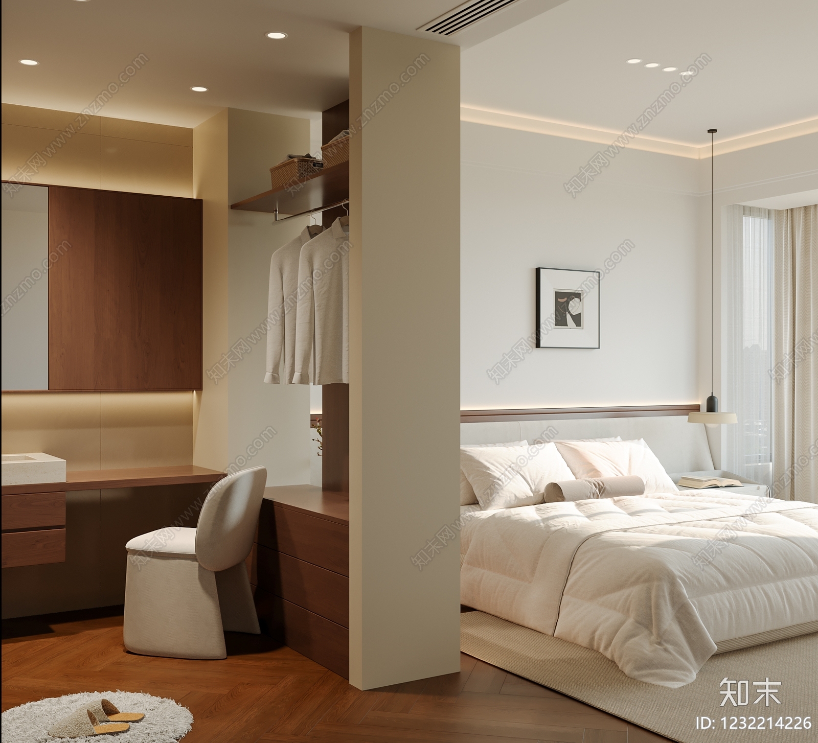 中古风主卧3D模型下载【ID:1232214226】