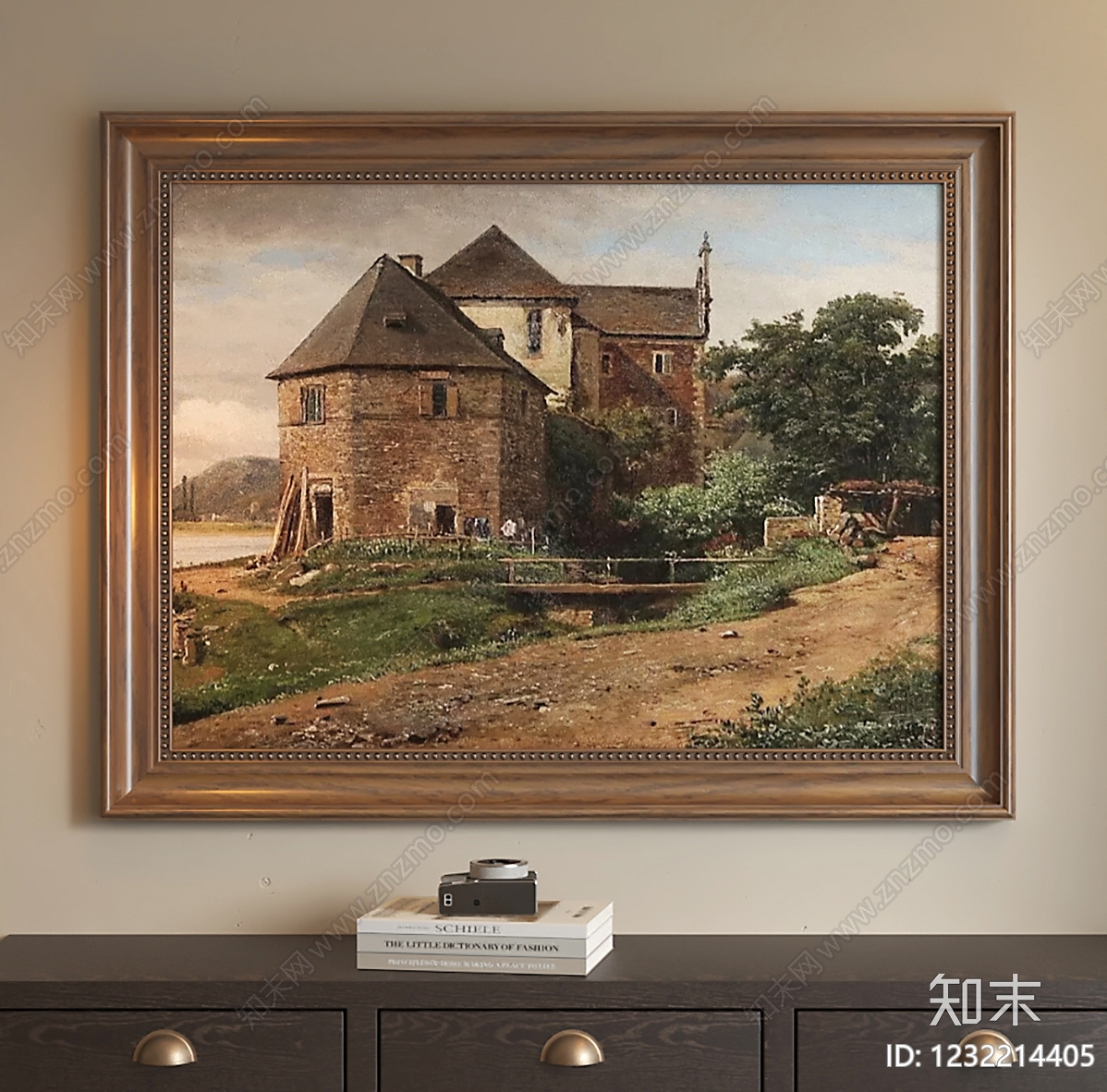中古风山水画SU模型下载【ID:1232214405】