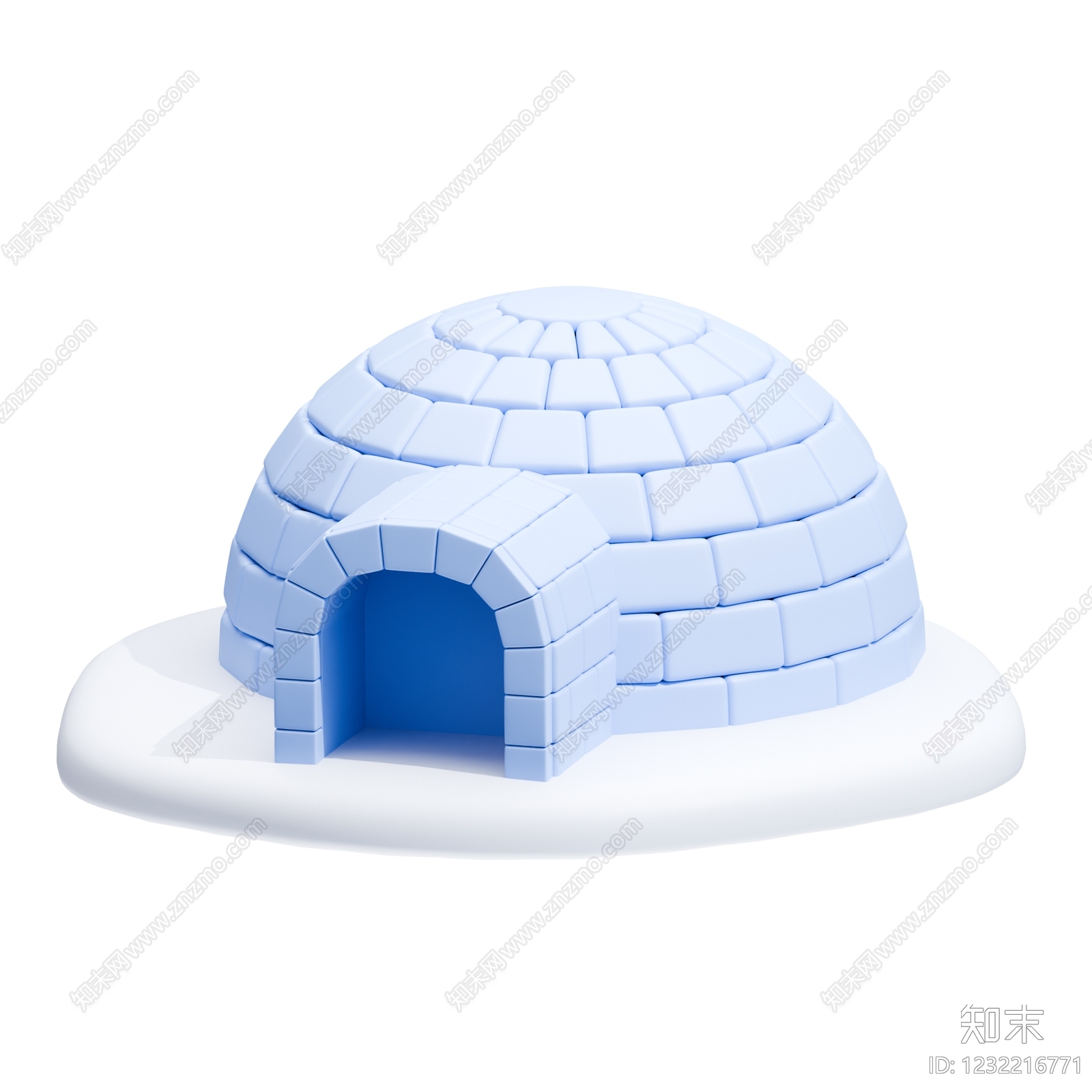 极简艺术风格建筑3D模型下载【ID:1232216771】