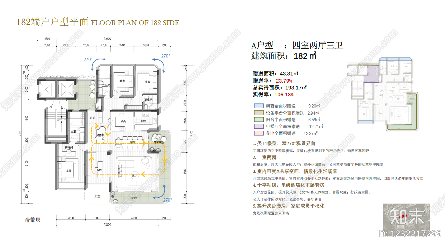 住宅楼建筑cad施工图下载【ID:1232217299】