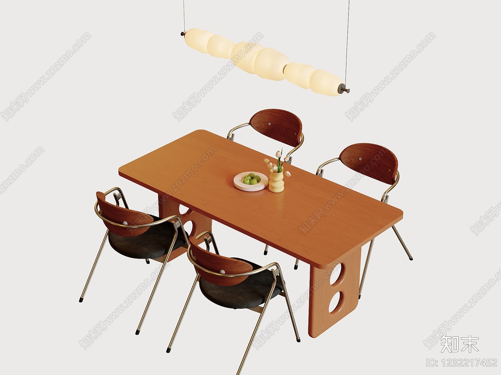 中古风餐桌椅SU模型下载【ID:1232217452】