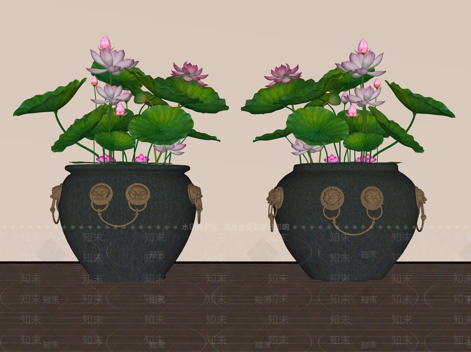 中式盆栽SU模型下载【ID:1232217676】