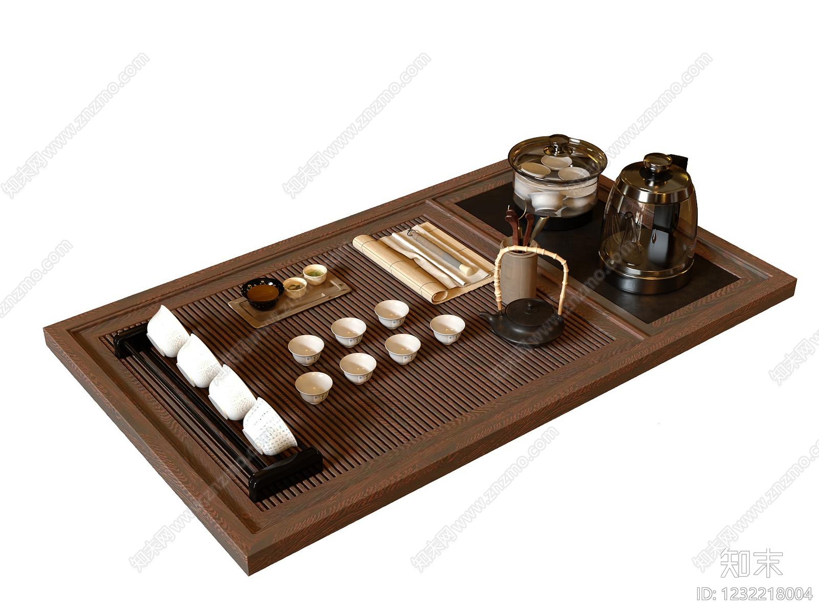 新中式茶具SU模型下载【ID:1232218004】
