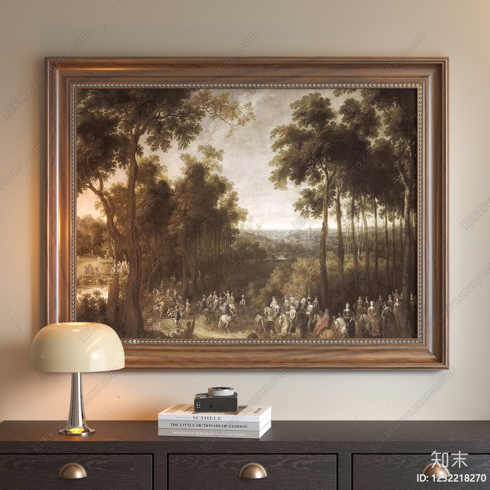 中古风山水画SU模型下载【ID:1232218270】