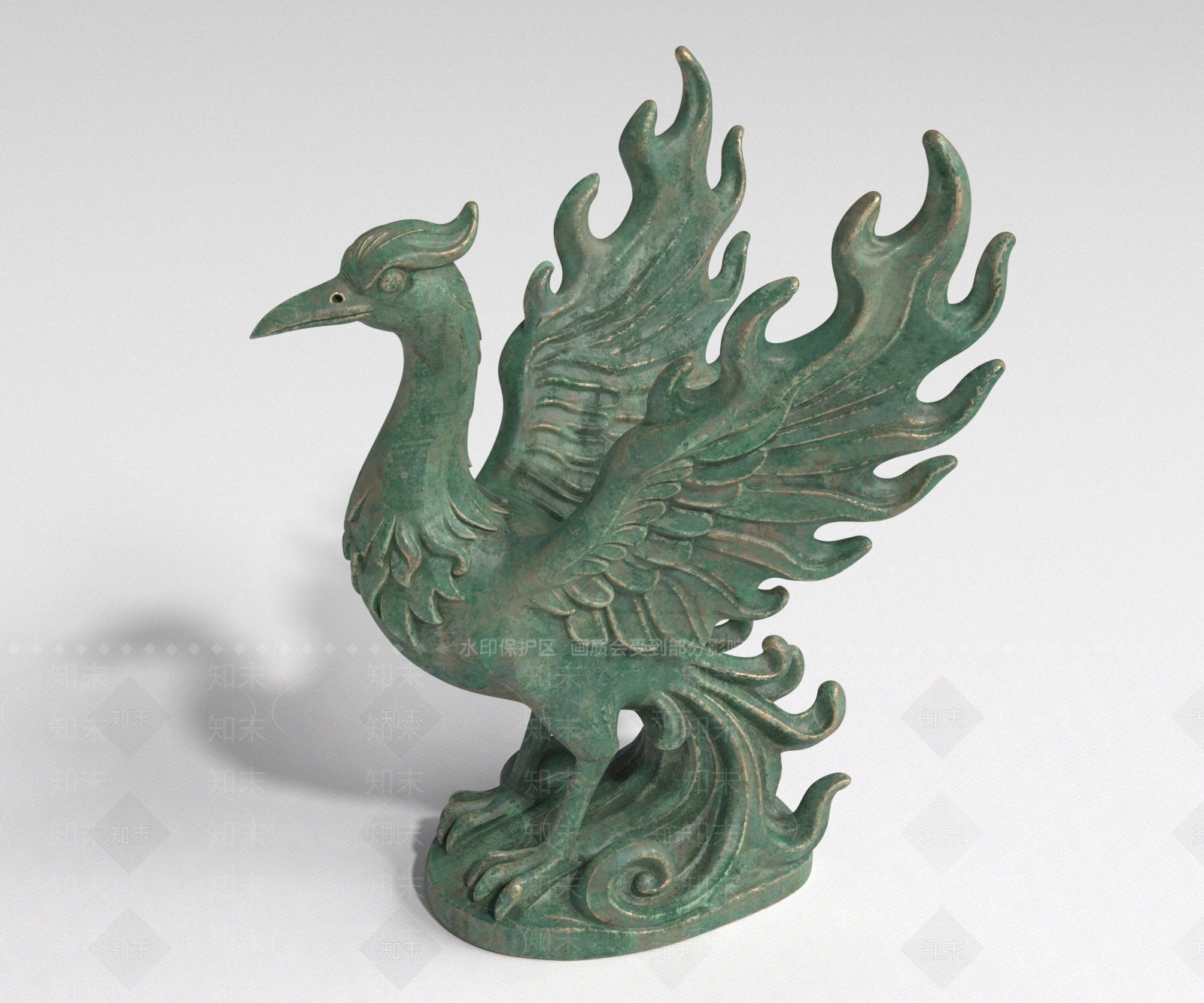 中式雕塑摆件3D模型下载【ID:1232218344】