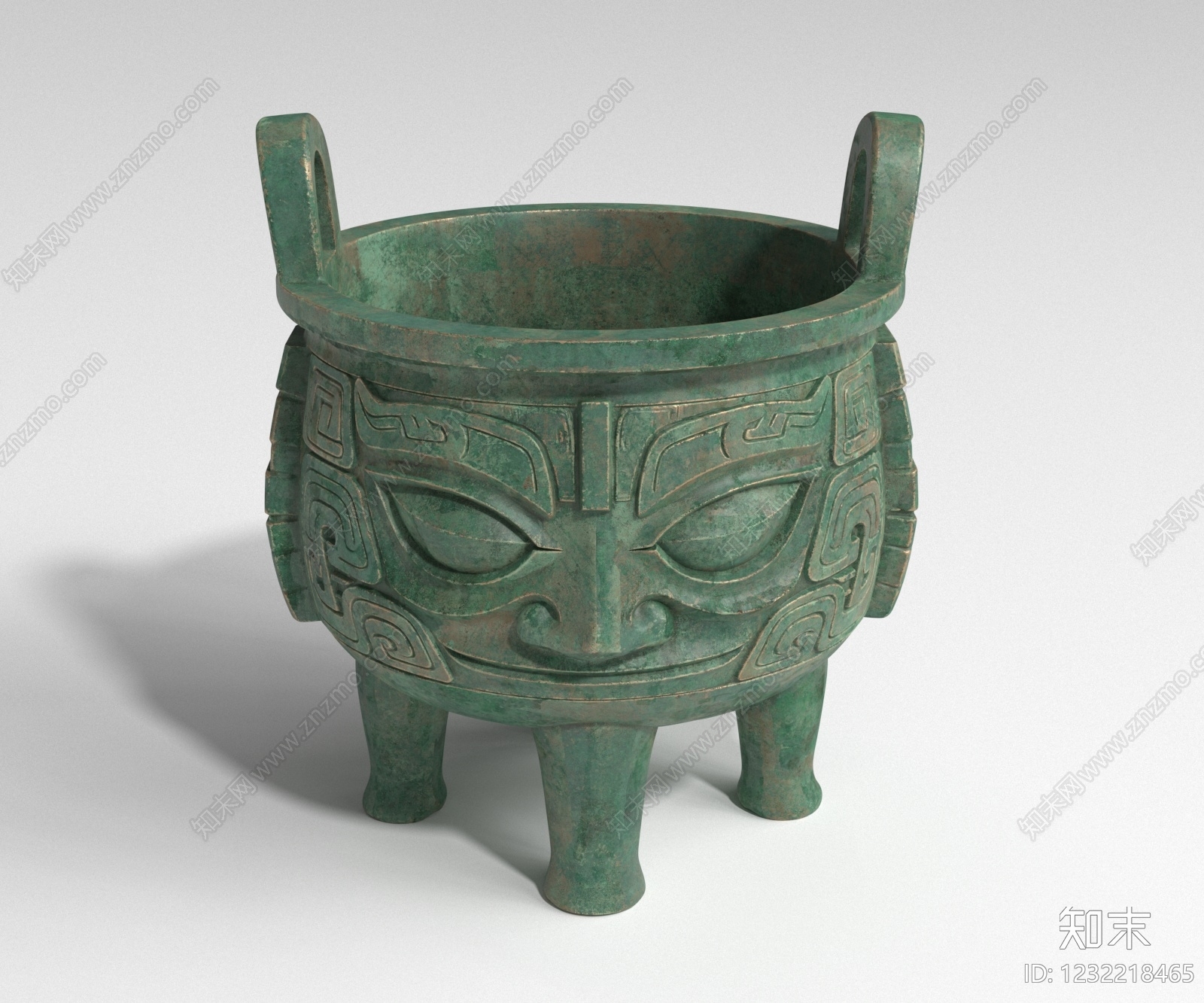 中式雕塑摆件3D模型下载【ID:1232218465】