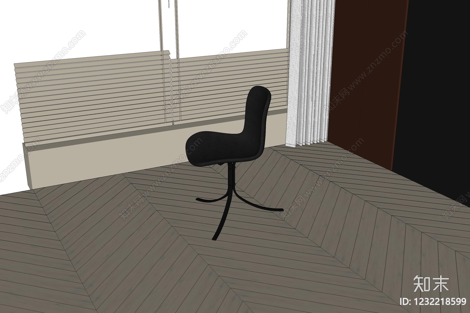 极简办公椅SU模型下载【ID:1232218599】