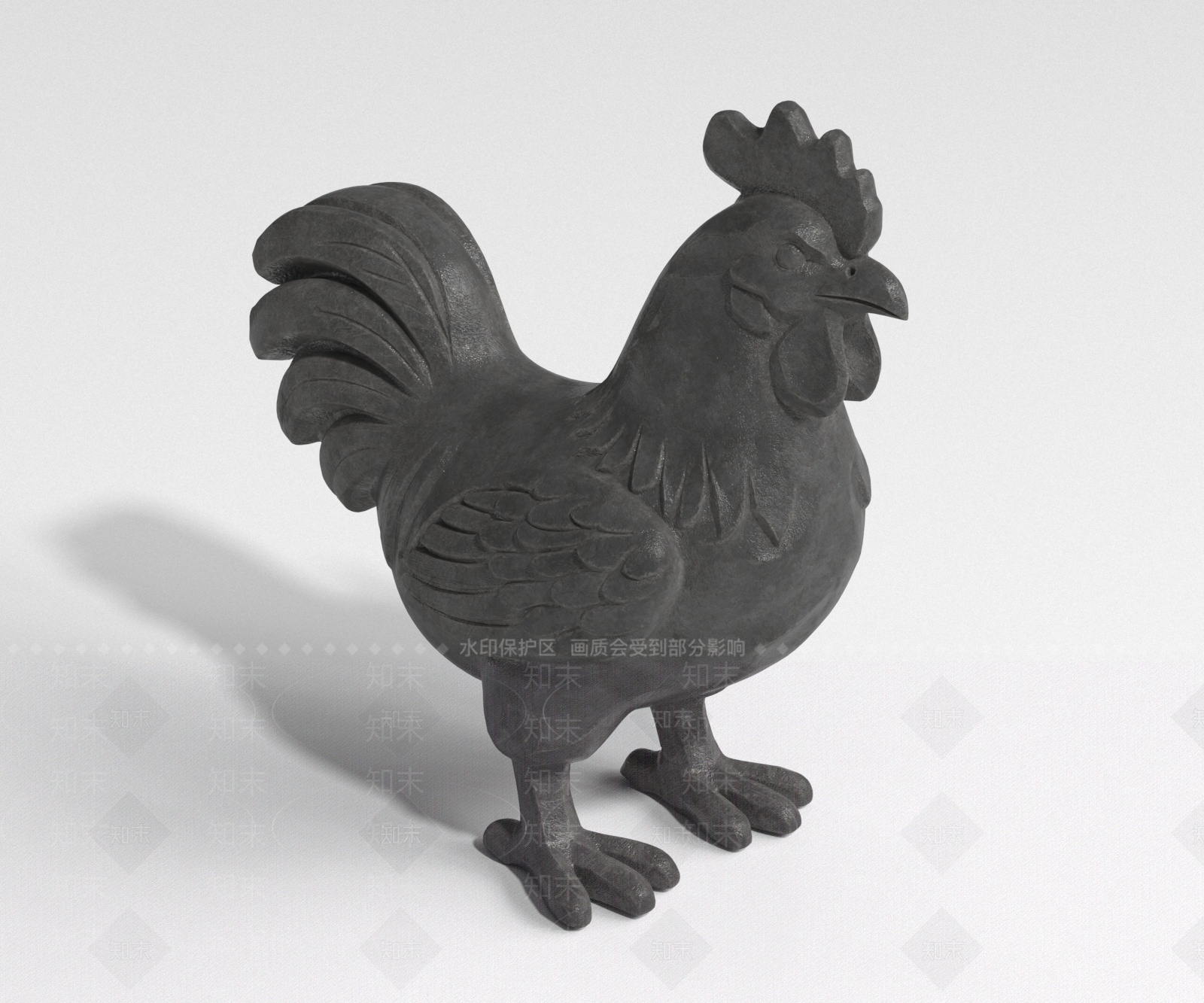 中式家禽类动物3D模型下载【ID:1232219376】