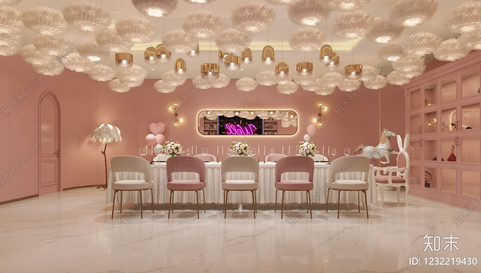 轻奢KTV3D模型下载【ID:1232219430】
