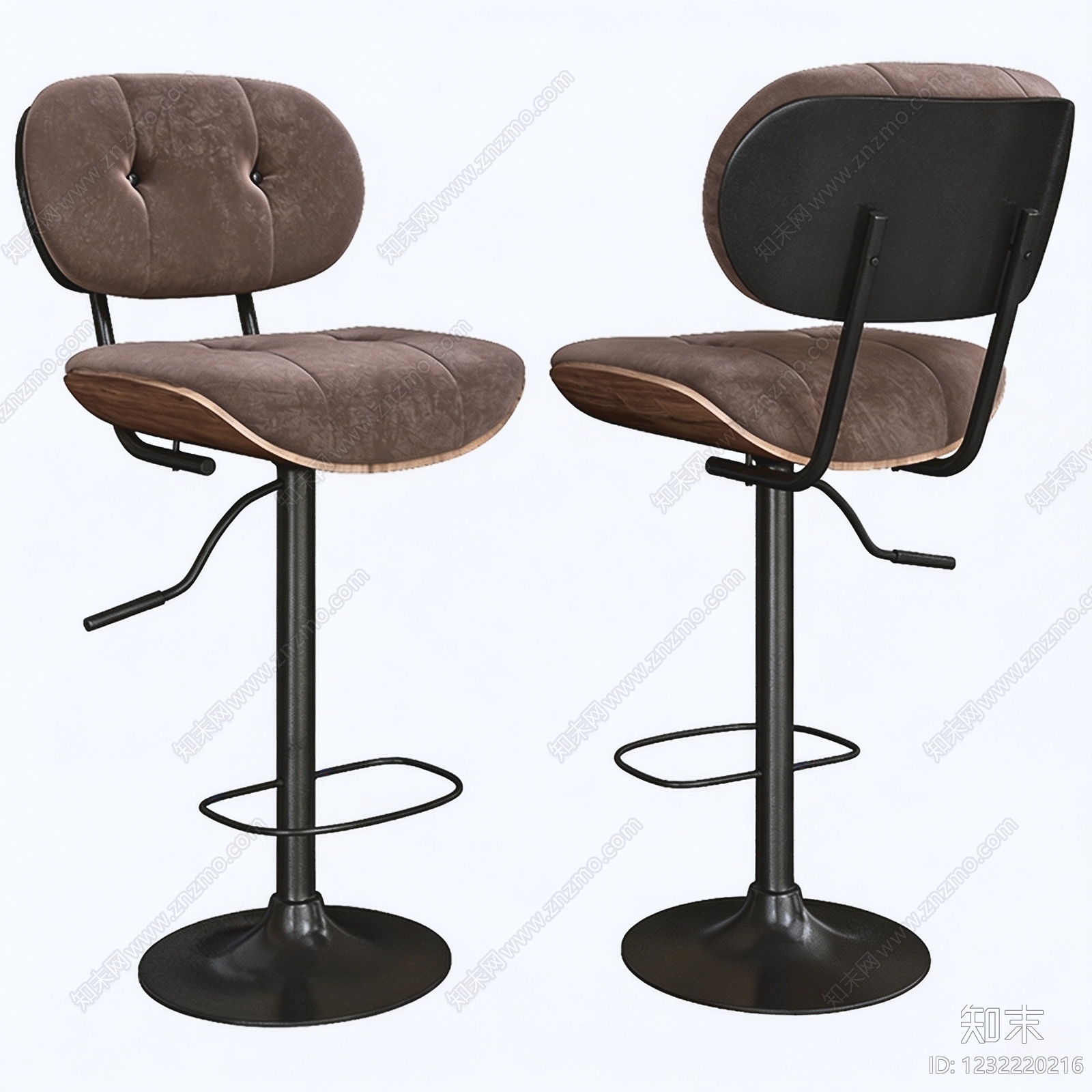 工业风吧椅3D模型下载【ID:1232220216】