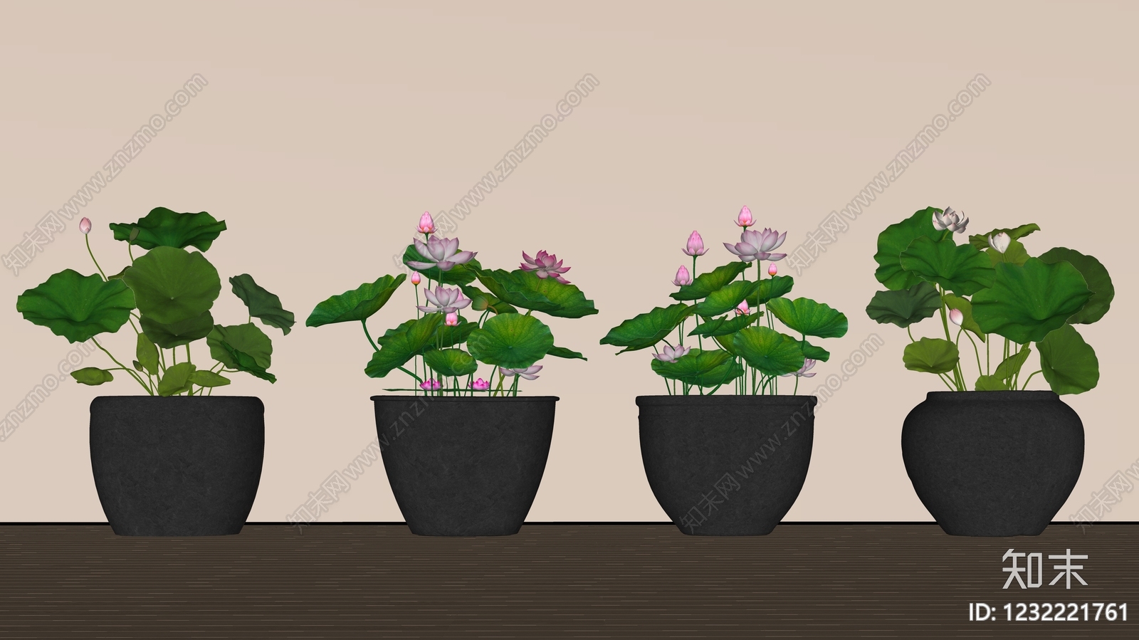禅意花钵花器SU模型下载【ID:1232221761】