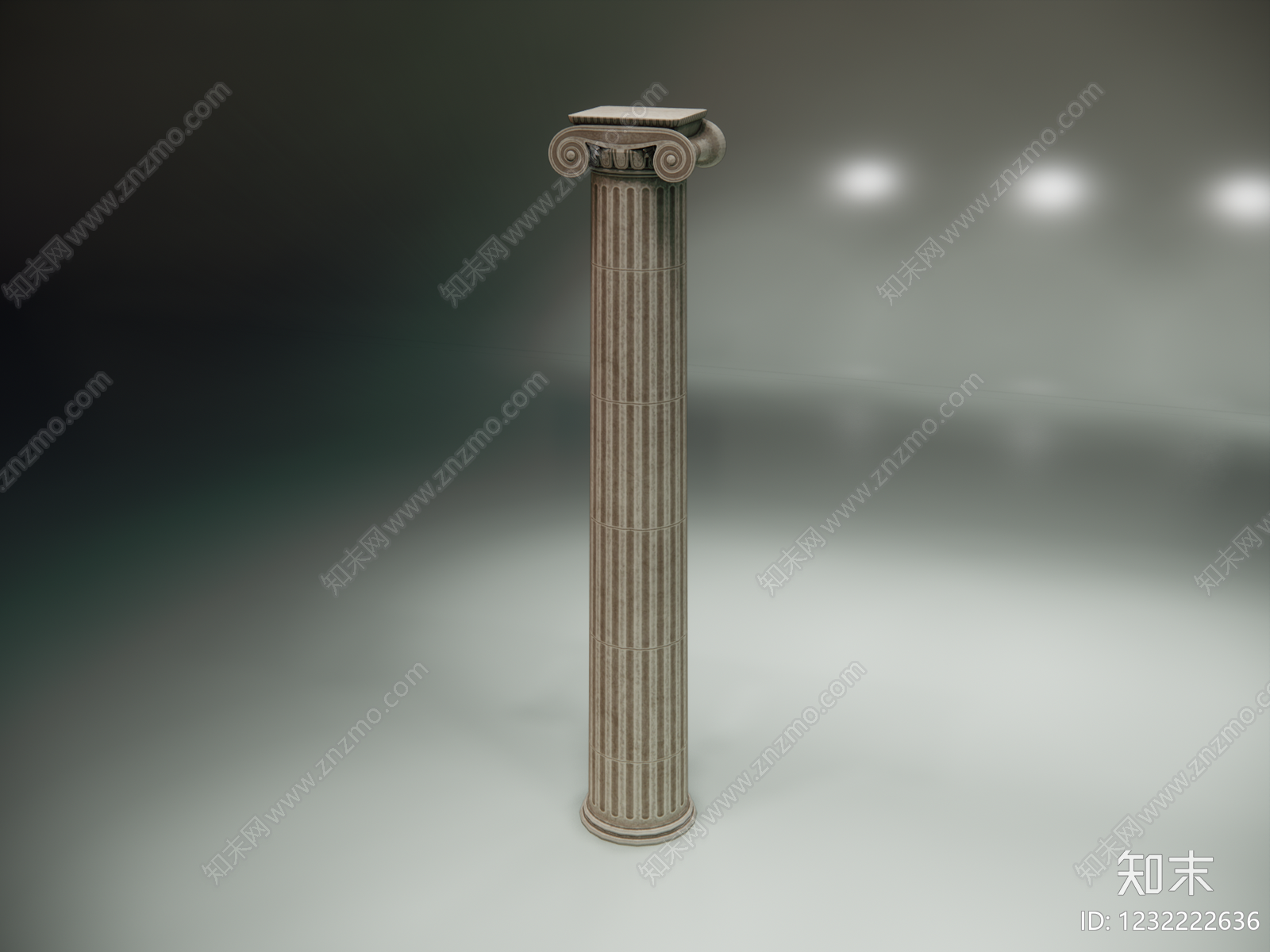 欧式古建柱子SU模型草图