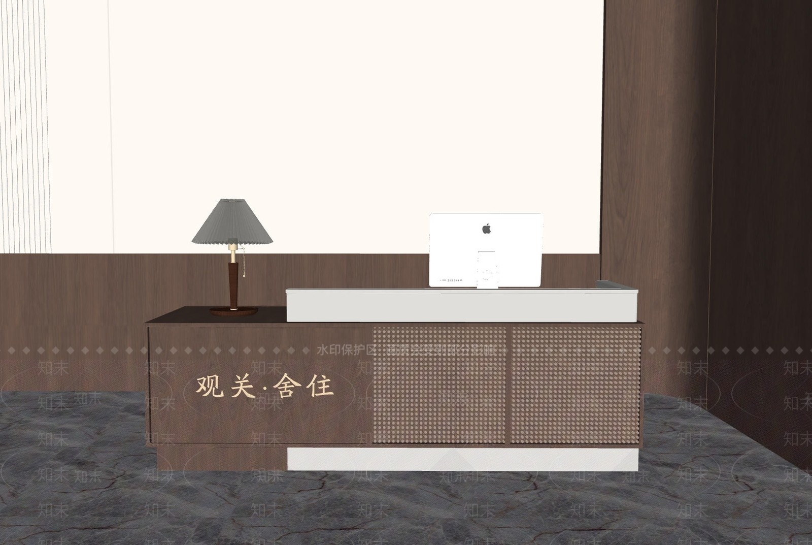 中古风前台SU模型下载【ID:1232224919】