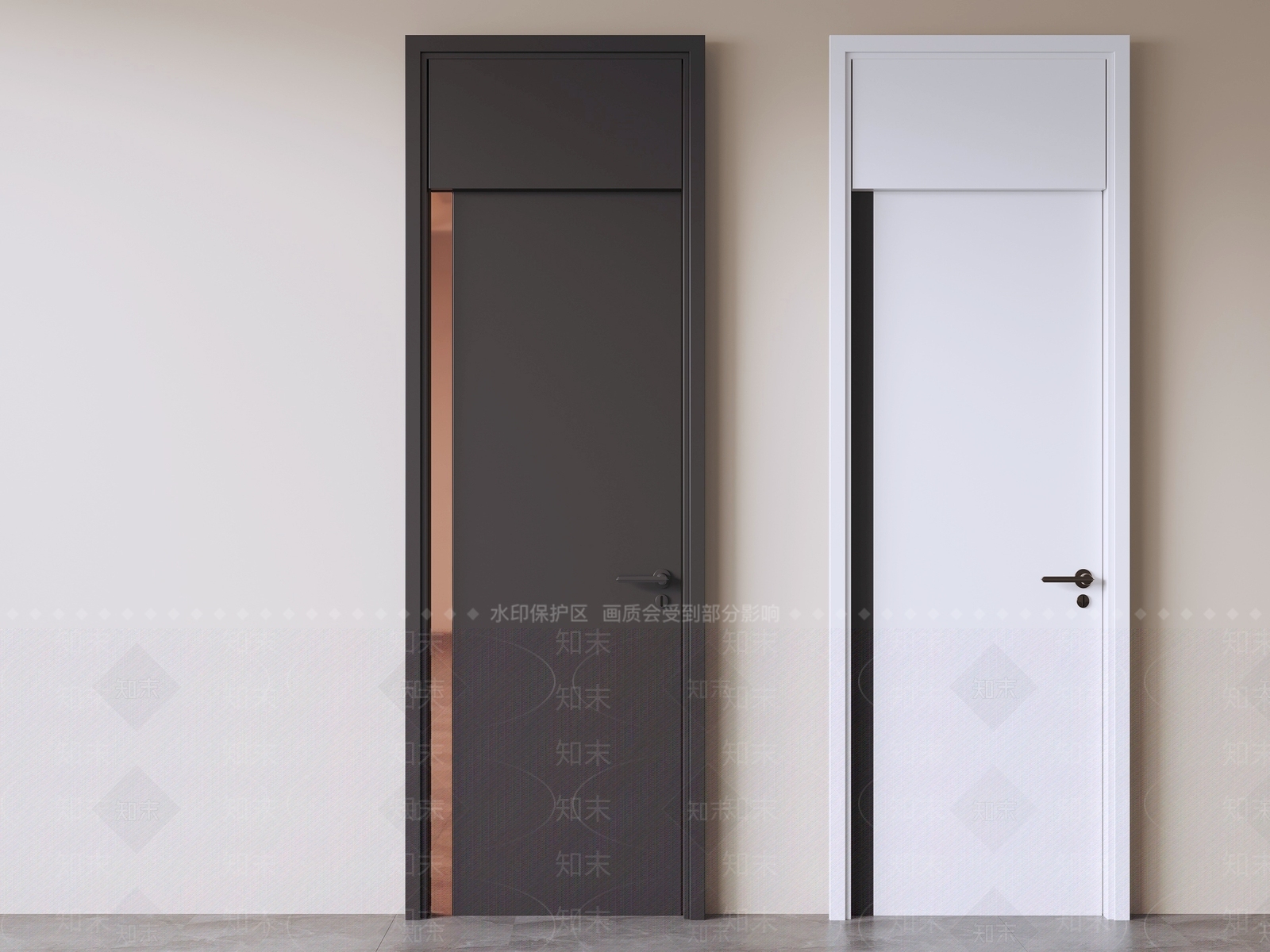 极简单开门3D模型下载【ID:1232225262】