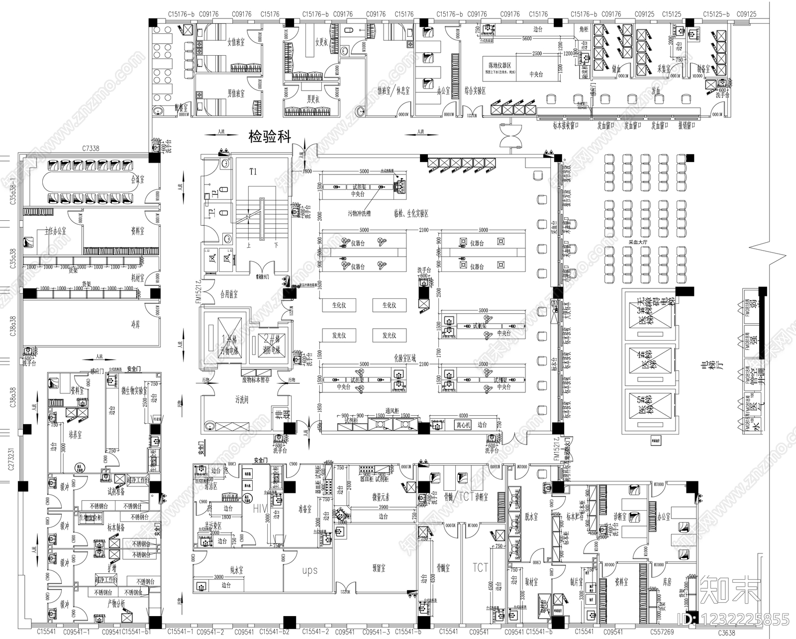 实验室cad施工图下载【ID:1232225855】