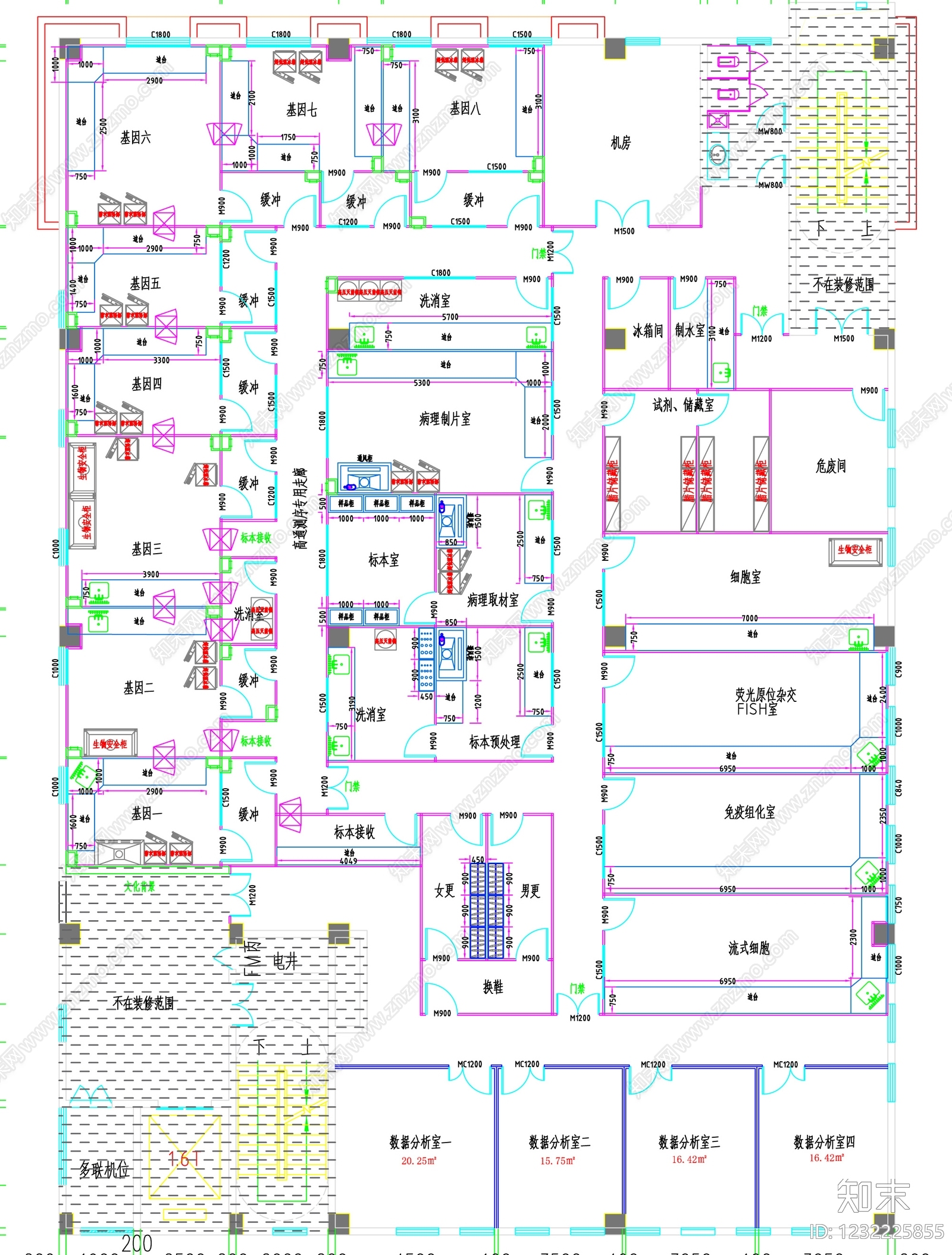 实验室cad施工图下载【ID:1232225855】