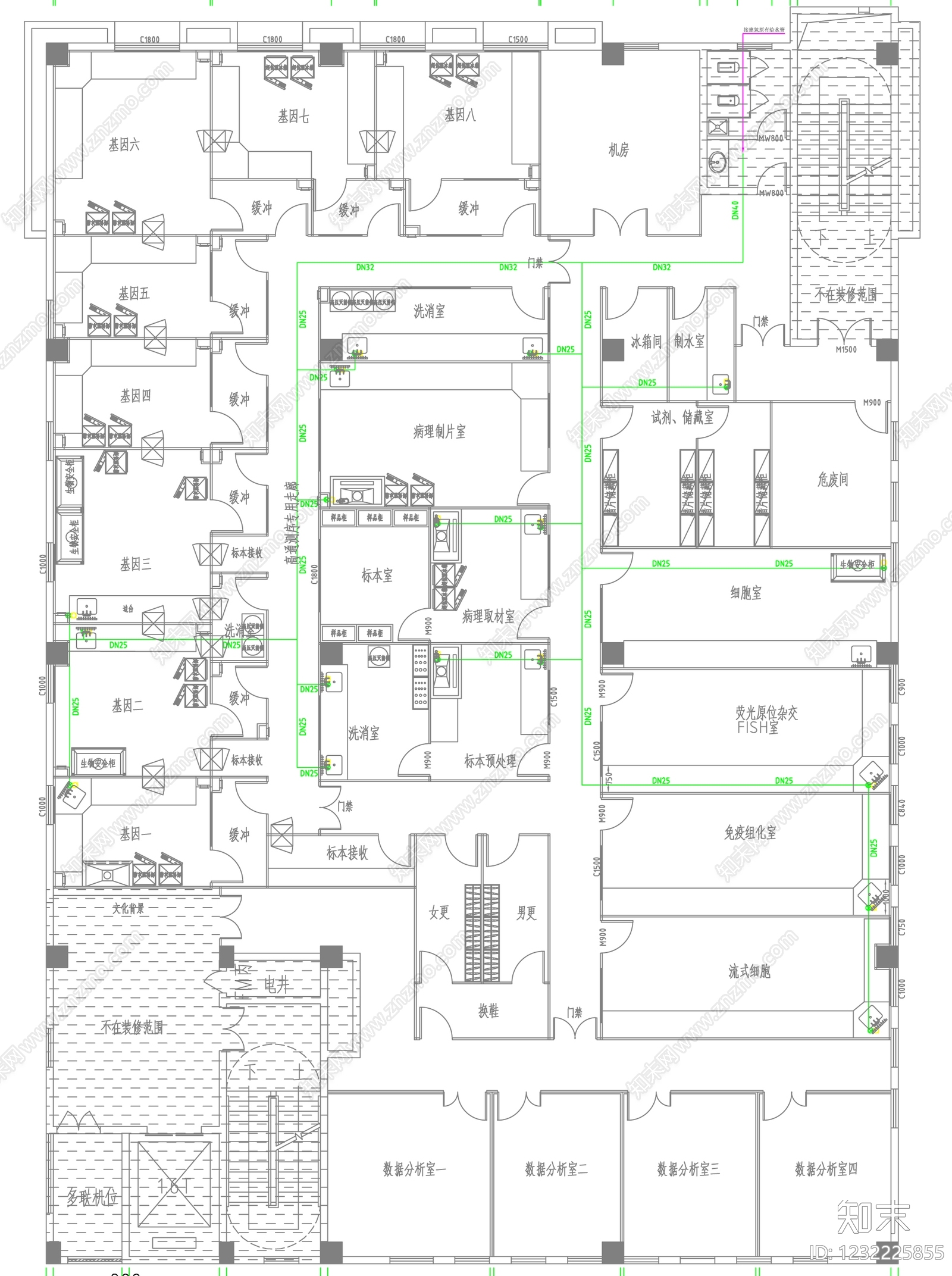 实验室cad施工图下载【ID:1232225855】