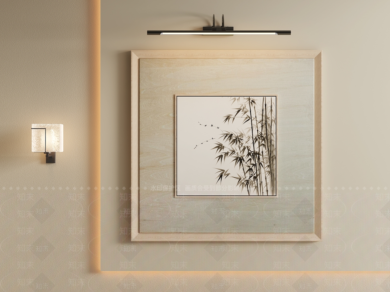 新中式挂画SU模型下载【ID:1232226409】