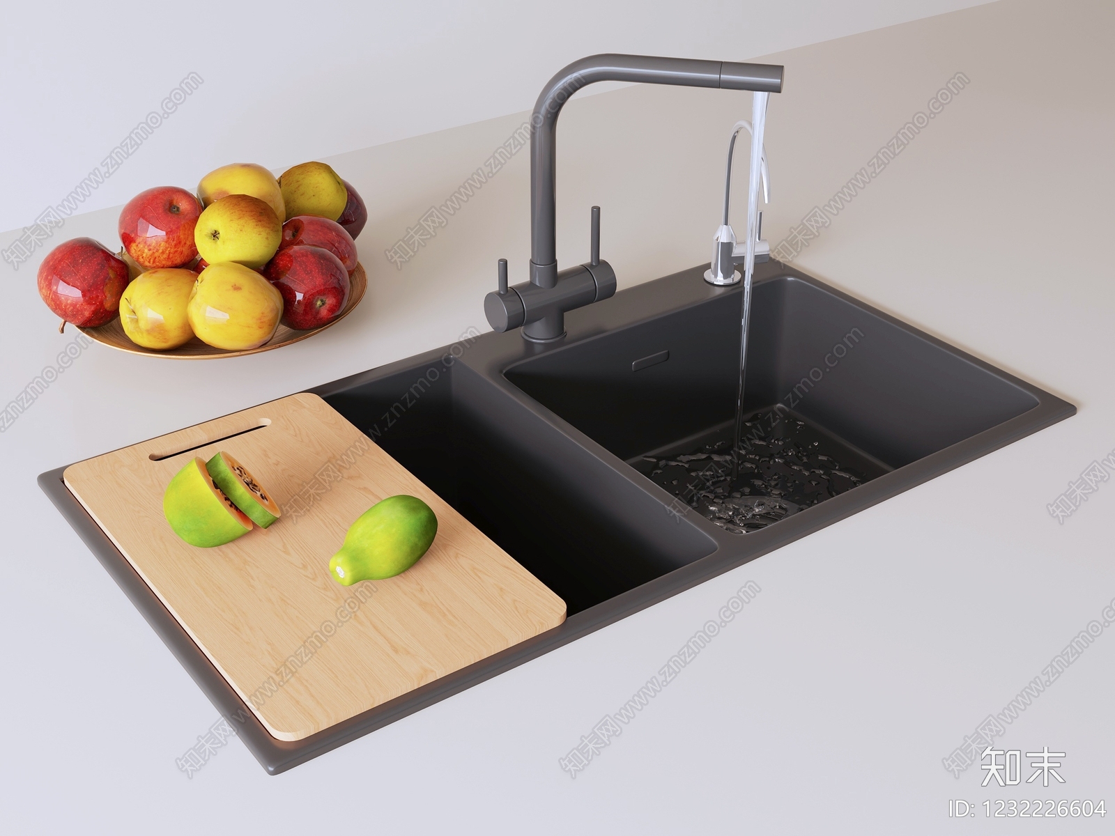 现代简约水槽3D模型下载【ID:1232226604】