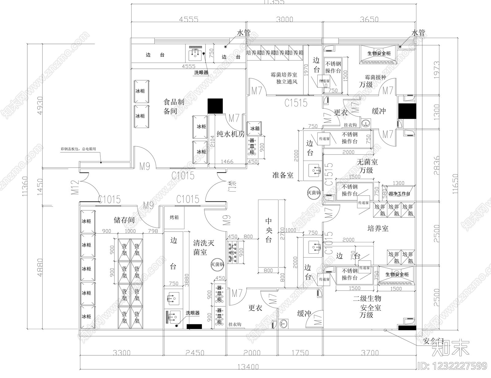 实验室cad施工图下载【ID:1232227599】