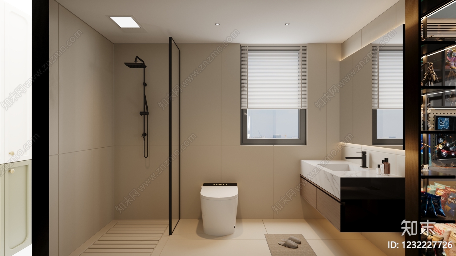 现代简约卫生间3D模型下载【ID:1232227726】