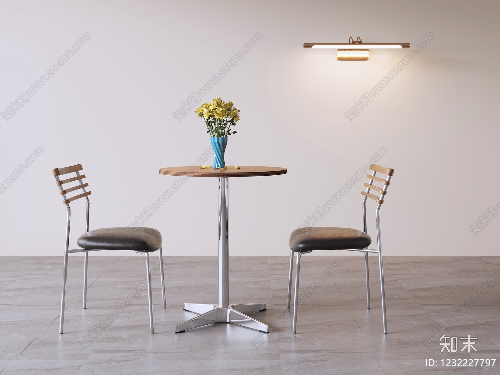 现代简约休闲桌椅3D模型下载【ID:1232227797】