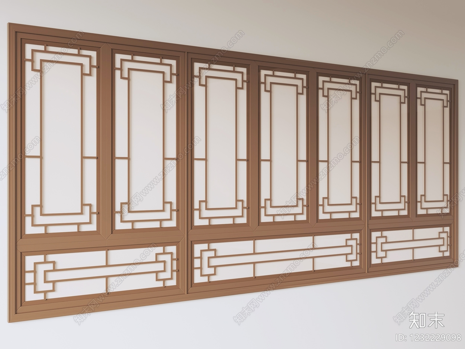 新中式花格3D模型下载【ID:1232229098】
