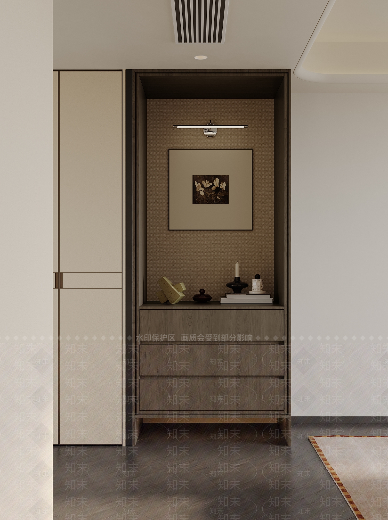 现代简约衣帽间3D模型下载【ID:1232229624】