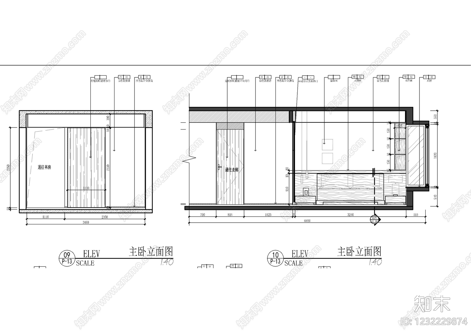 家装立面图cad施工图下载【ID:1232229874】
