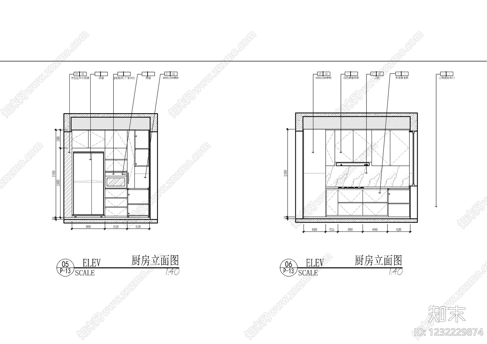 家装立面图cad施工图下载【ID:1232229874】