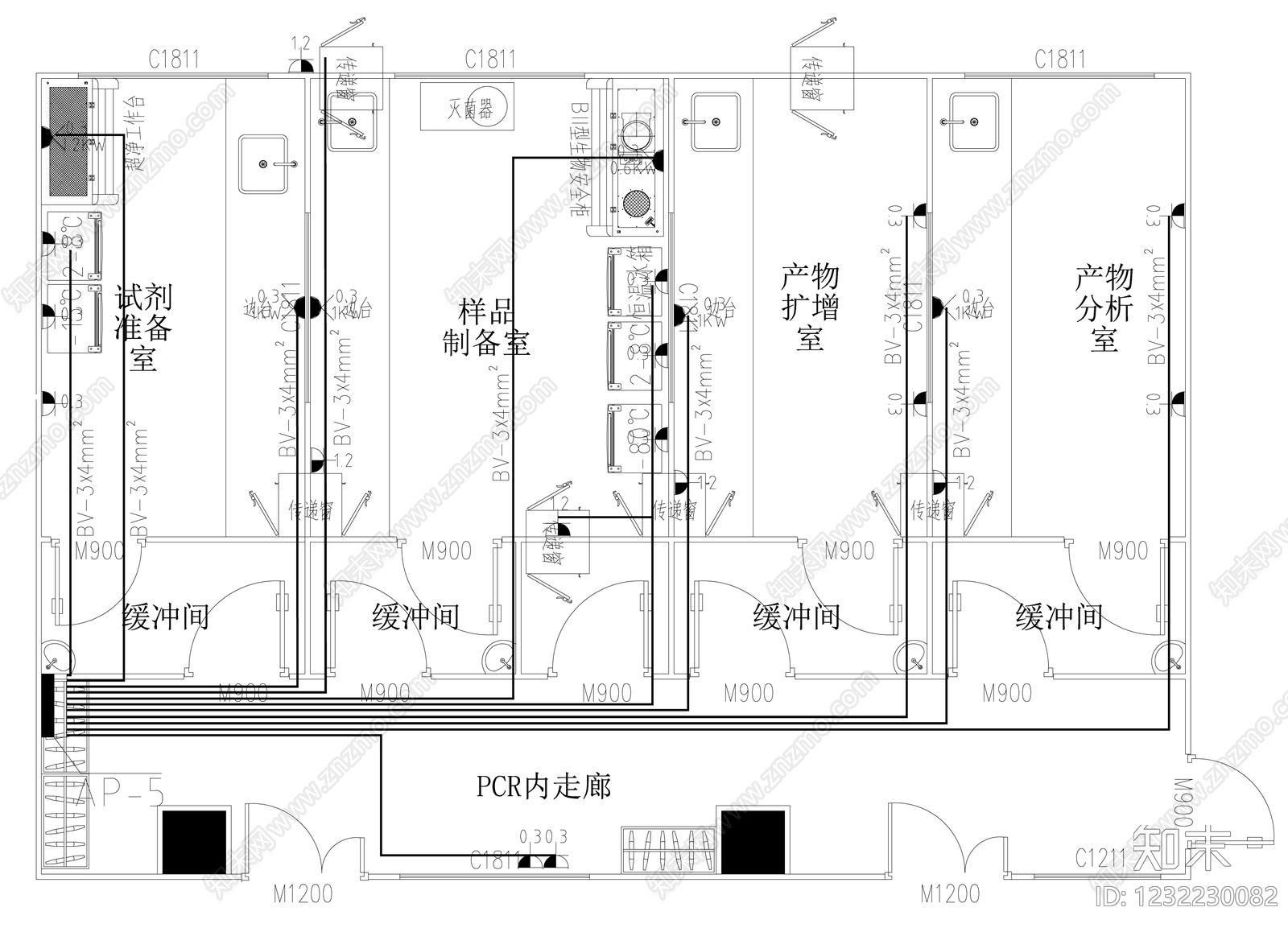 实验室cad施工图下载【ID:1232230082】