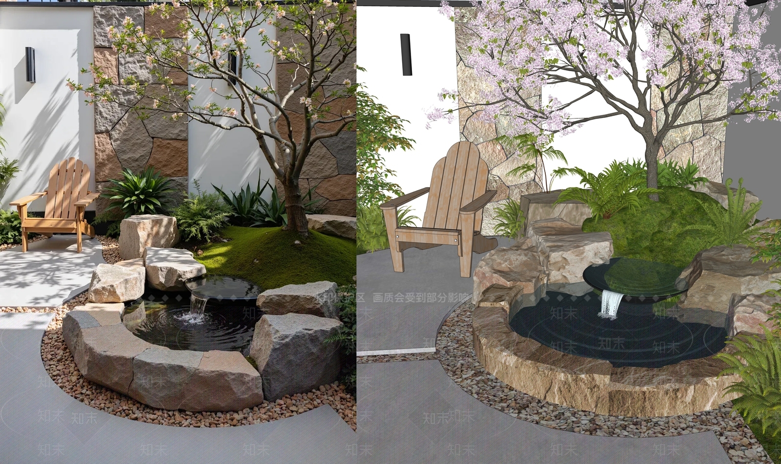 日式别墅庭院SU模型下载【ID:1232230547】