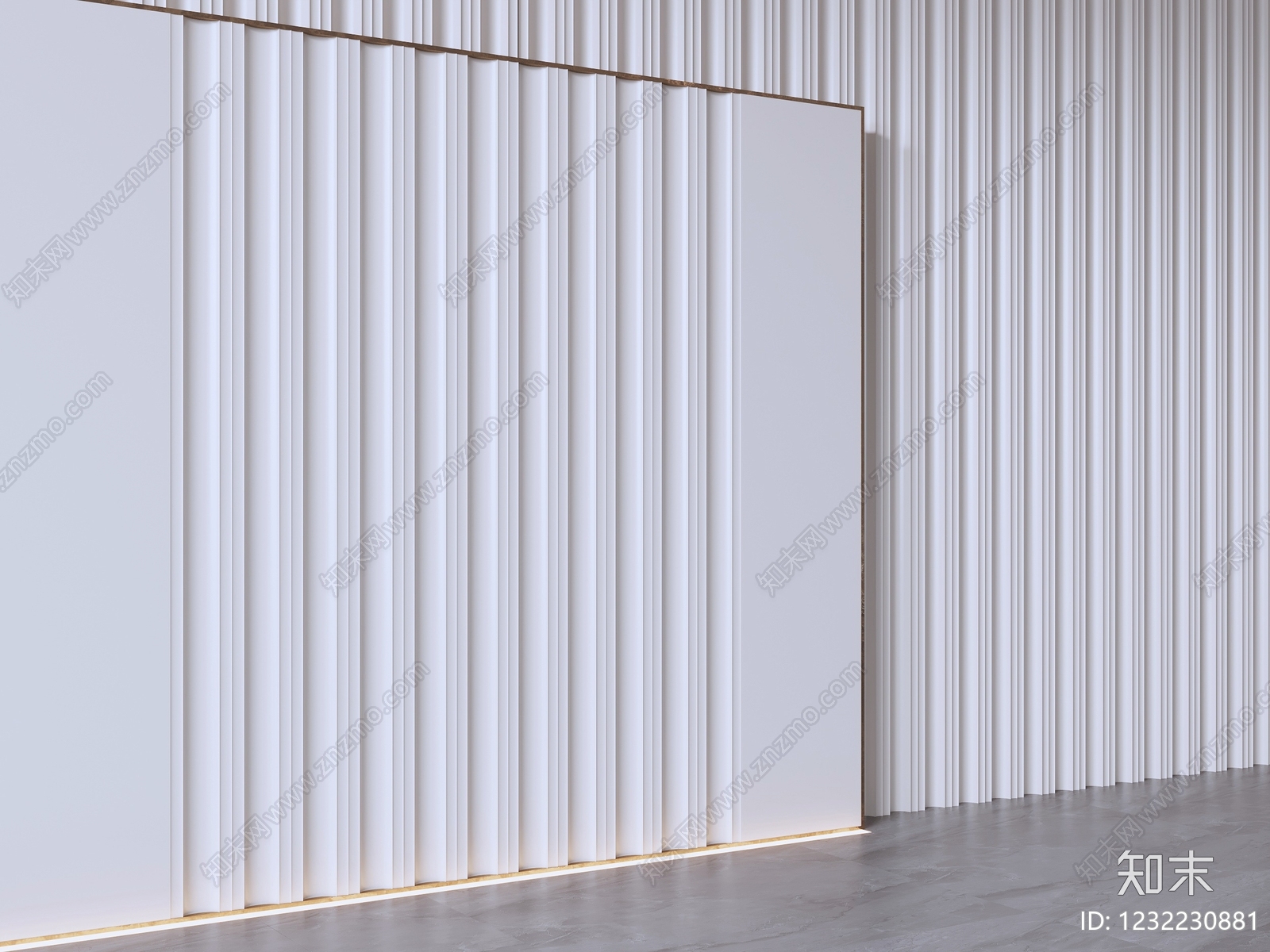 极简护墙板3D模型下载【ID:1232230881】